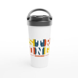 Strong - Ephesians 6:10 White 15oz Stainless Steel Travel Mug